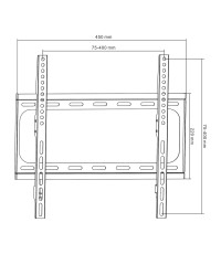 Cabletech DM-0151 Βάση Τηλεόρασης Τοίχου έως 55" και 40kg