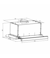 Gruppe Forte Συρόμενος Απορροφητήρας 60cm Inox Κωδικός: S-3003C-A06-M13-600 