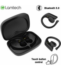 Lamtech LAM021820 Earbud Bluetooth Handsfree Ακουστικά με Θήκη Φόρτισης Μαύρα 