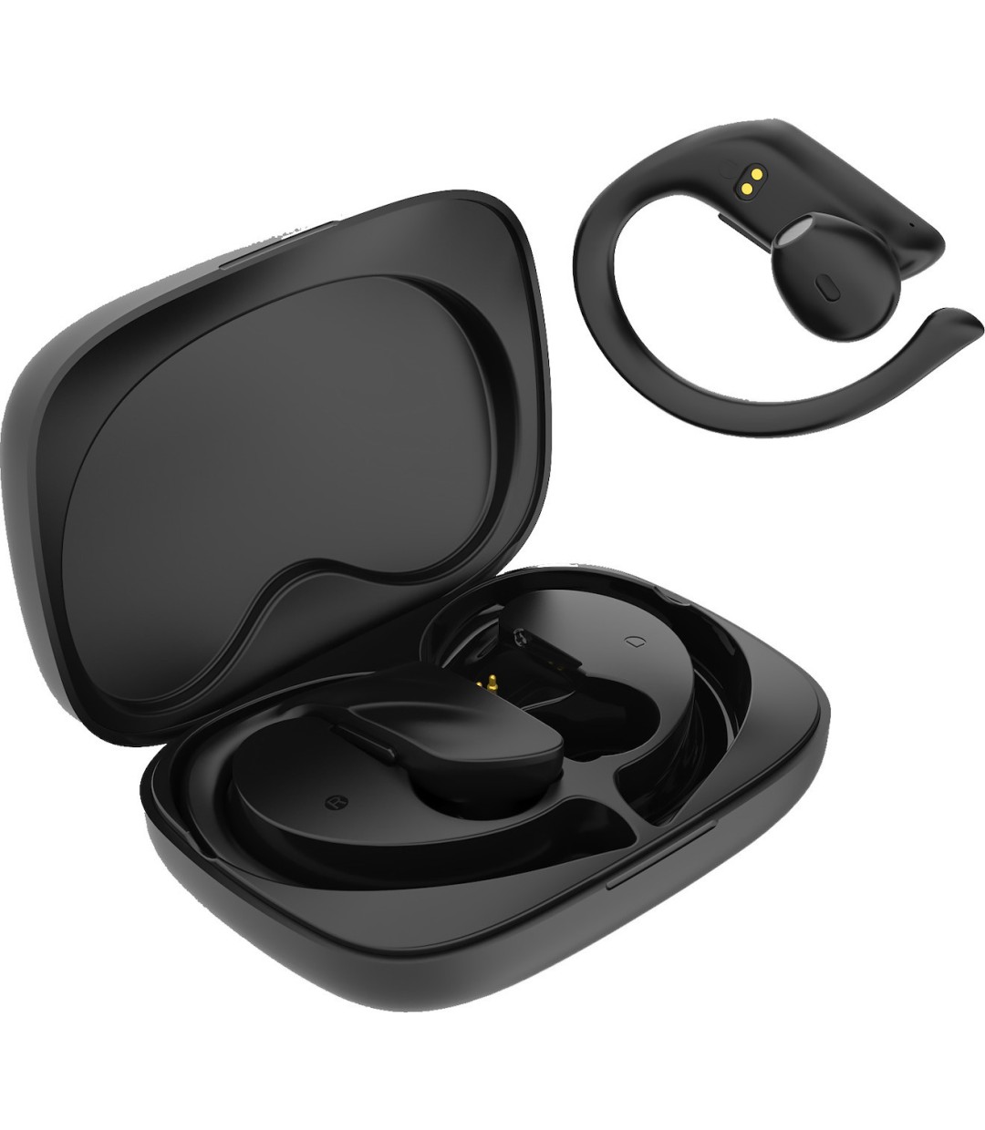 Lamtech LAM021820 Earbud Bluetooth Handsfree Ακουστικά με Θήκη Φόρτισης Μαύρα 