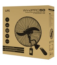Life 221-0345 Επαγγελματικός Ανεμιστήρας Τοίχου 160W Διαμέτρου 50cm με Τηλεχειριστήριο
