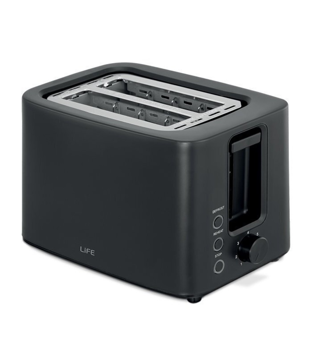 Life Crunchy Φρυγανιέρα 2 Θέσεων 750W Μαύρη 221-0444