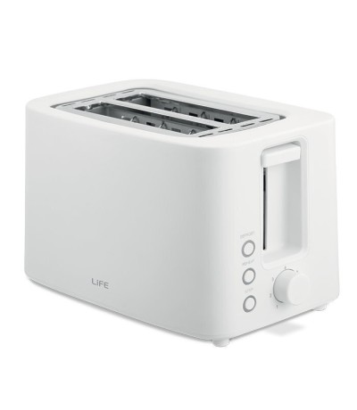 Life Crunchy Φρυγανιέρα 2 Θέσεων 750W Λευκή 221-0445