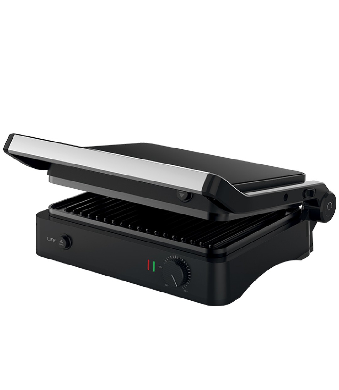 Life Jade Contact Τοστιέρα με Αποσπώμενες Πλάκες για 2 Τοστ 2000W Μαύρη