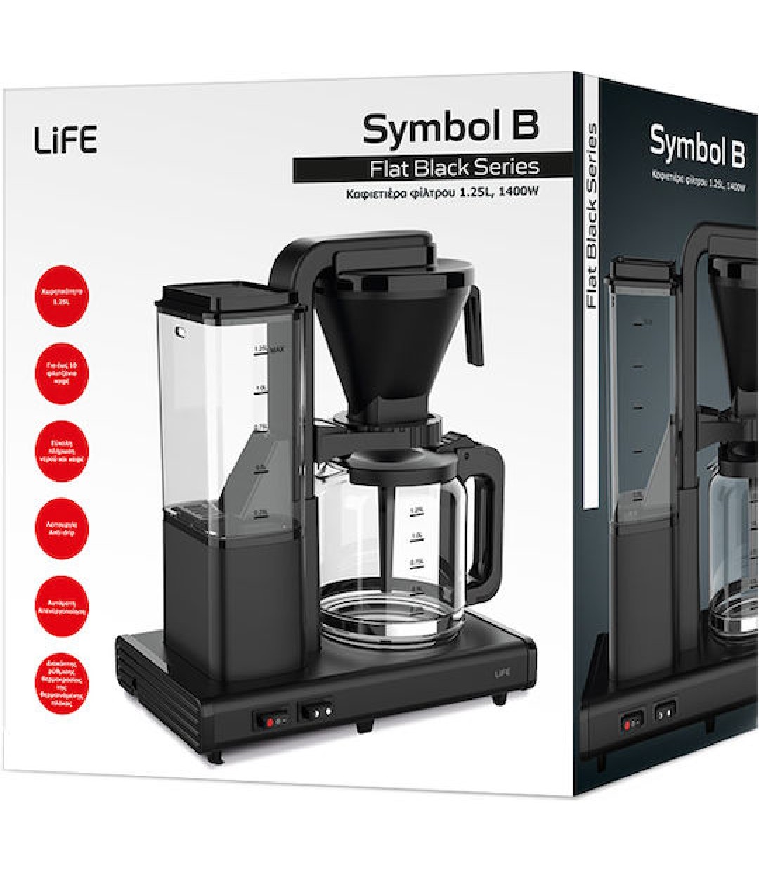 Life Symbol Καφετιέρα Φίλτρου 1400W 221-0484