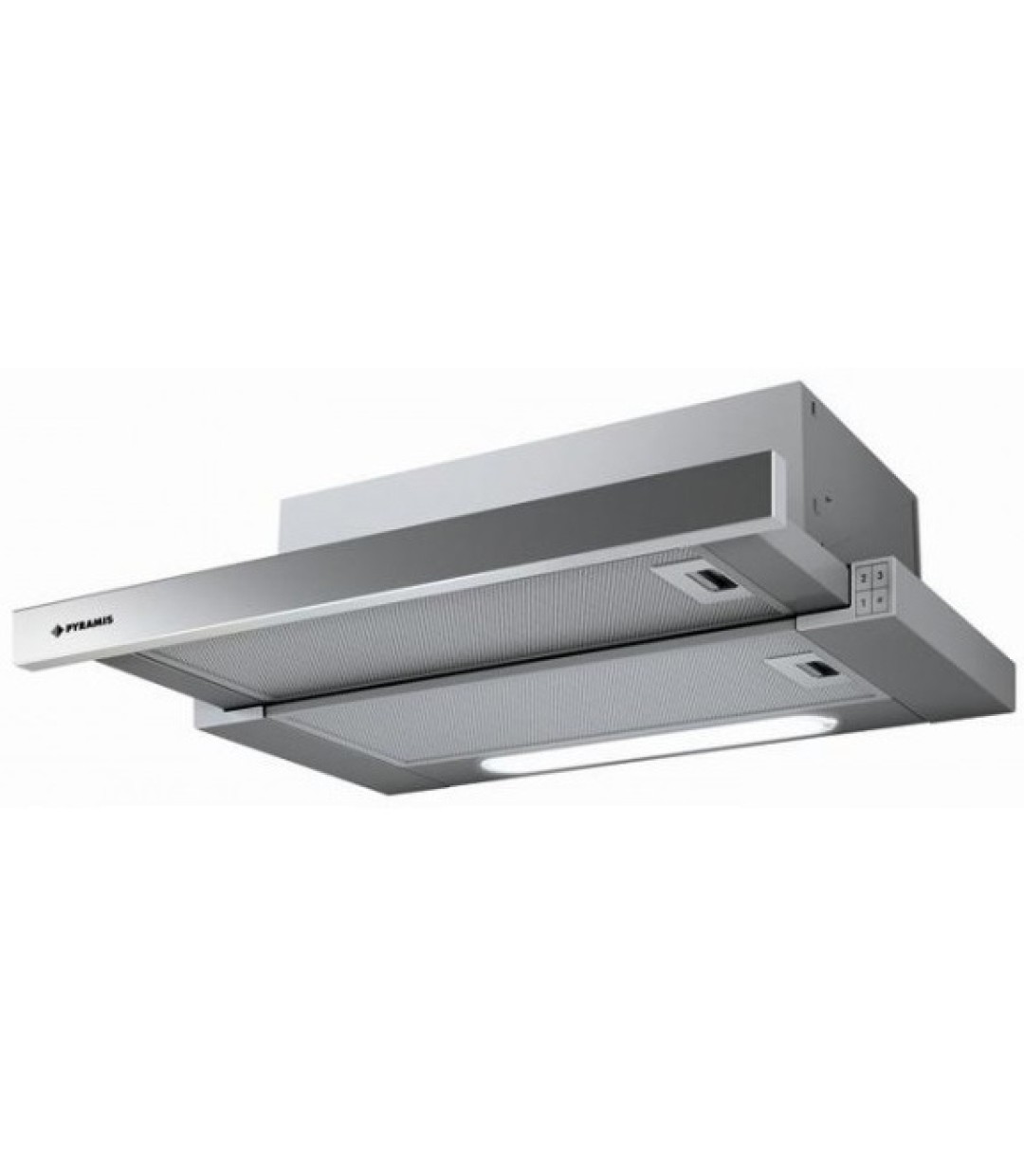 Pyramis Slim Turbo PRO.  Συρόμενος Απορροφητήρας 60cm Inox 065313301