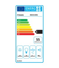 Pyramis Slim Turbo PRO.  Συρόμενος Απορροφητήρας 60cm Inox 065313301