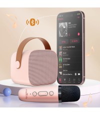 Maxlife Σύστημα Karaoke με Ασύρματo Μικρόφωνo MXKS-100 σε Ροζ Χρώμα Maxlife Σύστημα Karaoke με Ασύρματo Μικρόφωνo MXKS-100 σε Ροζ Χρώμα