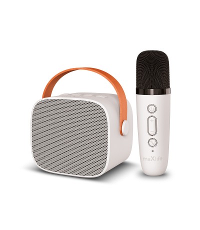 Maxlife Σύστημα Karaoke με Ασύρματo Μικρόφωνo MXKS-100 σε Λευκό Χρώμα Maxlife Σύστημα Karaoke με Ασύρματo Μικρόφωνo MXKS-100 σε Λευκό Χρώμα