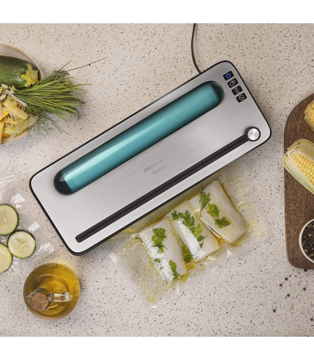 Cecotec Συσκευή Vacuum με Μέγιστο Μήκος Σφραγίσματος 310mm SealVac 120 SteelCut