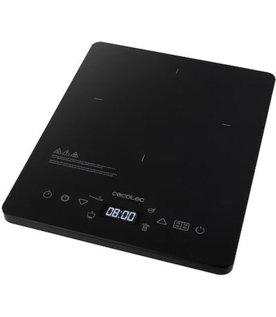 Cecotec Full Crystal Onyx Επιτραπέζια Εστία Επαγωγική Μονή Μαύρη