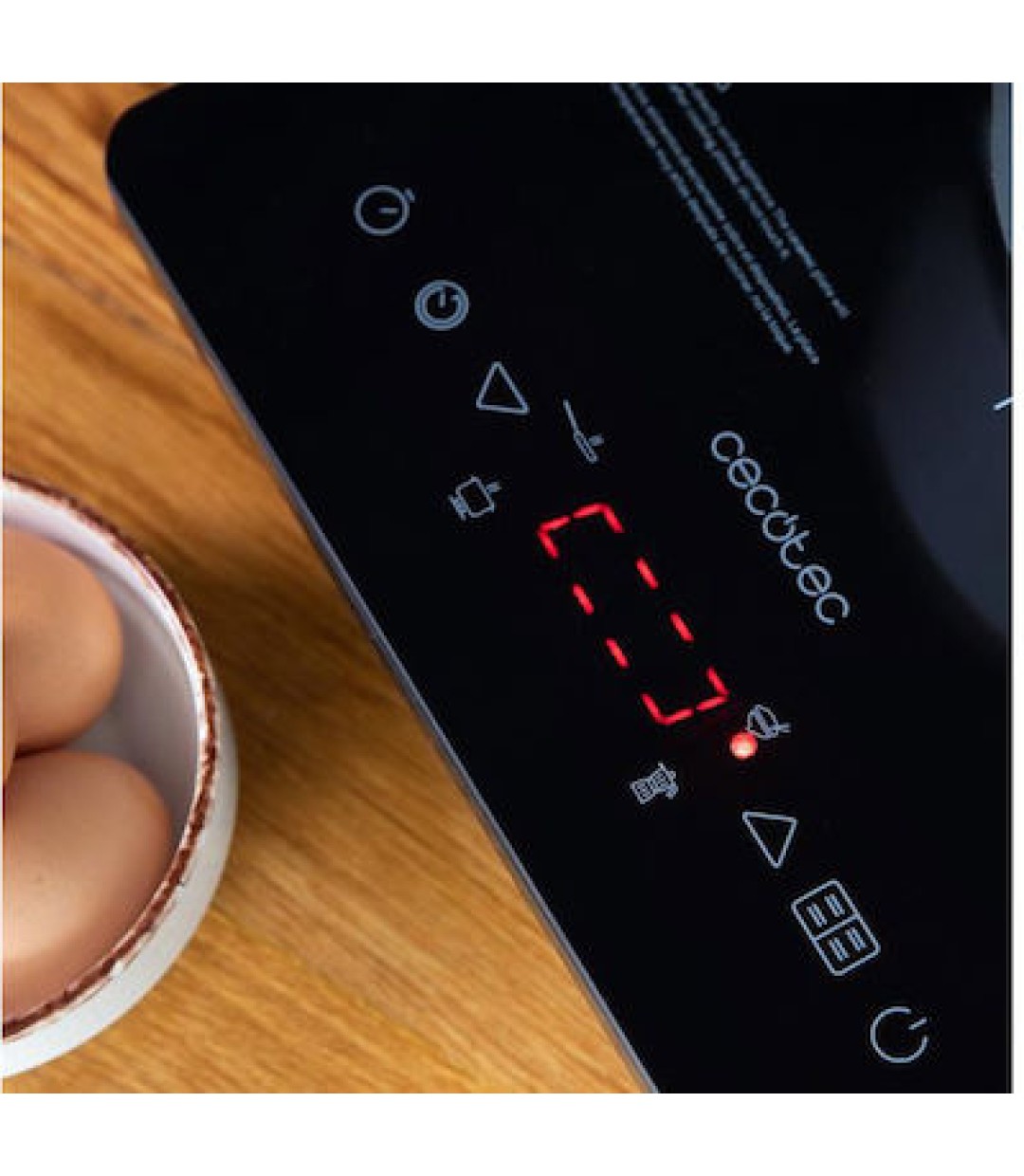 Cecotec Full Crystal Onyx Επιτραπέζια Εστία Επαγωγική Μονή Μαύρη