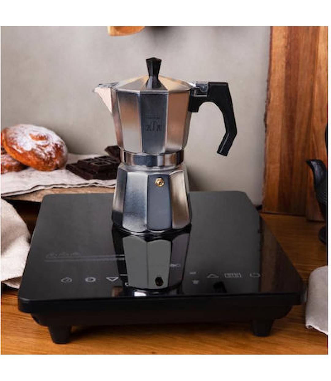 Cecotec Full Crystal Onyx Επιτραπέζια Εστία Επαγωγική Μονή Μαύρη