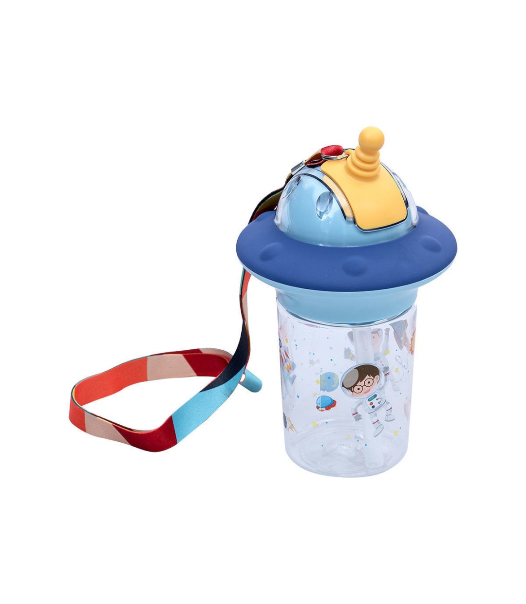 Estia Astro Παιδικό Παγούρι Πλαστικό με Καλαμάκι Μπλε 450ml 01-10843