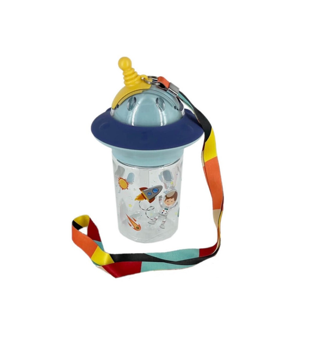 Estia Astro Παιδικό Παγούρι Πλαστικό με Καλαμάκι Μπλε 450ml 01-10843