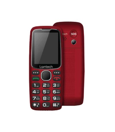 Lamtech Tiny L II Dual SIM Κινητό με Μεγάλα Κουμπιά Κόκκινο 113164