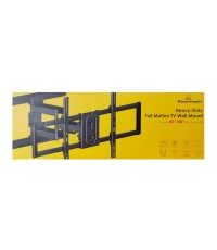 Powertech PT-1280 Βάση Τηλεόρασης Τοίχου με Βραχίονα έως 100" και 60kg Ασημί
