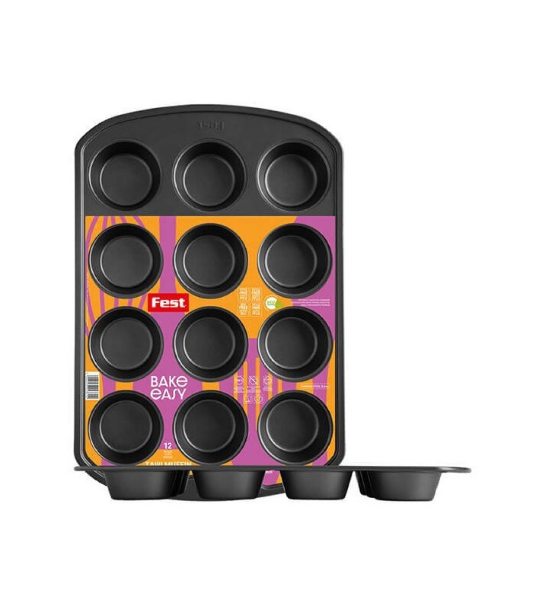 Ταψι Φόρμα Ζαχαροπλαστικής για Cupcakes/Muffins 12 Θέσεων 39.5x26.5x3.5εκ.