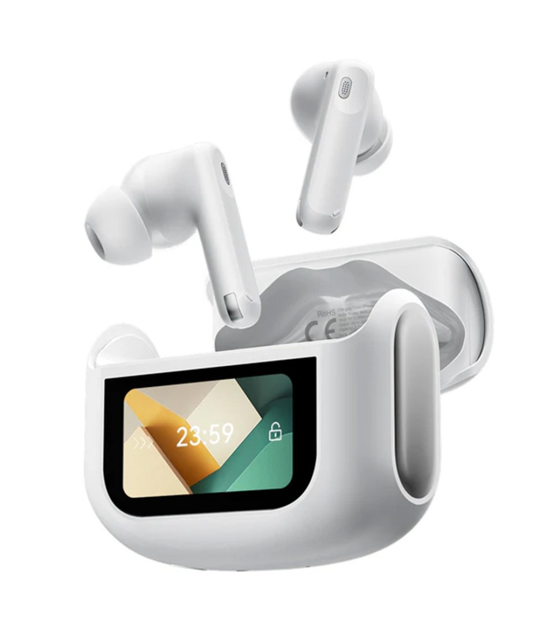 AirBuds 12 Bluetooth Handsfree Ακουστικά με Αντοχή στον Ιδρώτα και Θήκη Φόρτισης Λευκά