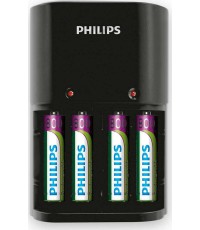 Philips MultiLife Φορτιστής 4 Μπαταριών Ni-MH Μεγέθους AA/AAA Σετ με 4x AAA 800 mAh