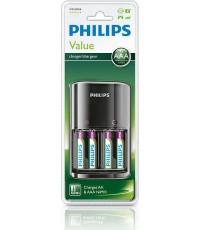 Philips MultiLife Φορτιστής 4 Μπαταριών Ni-MH Μεγέθους AA/AAA Σετ με 4x AAA 800 mAh