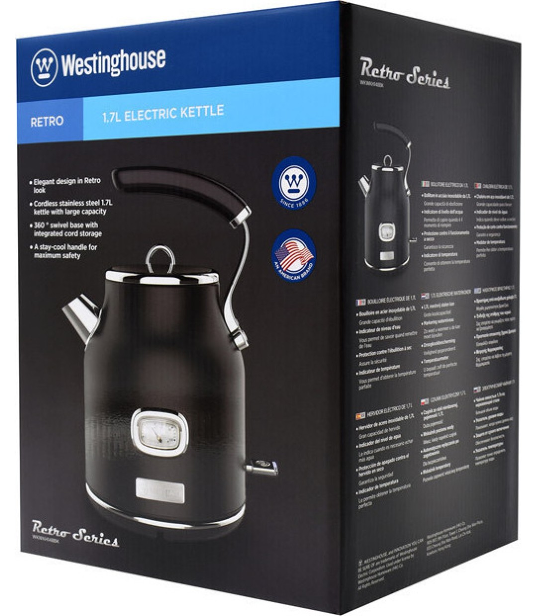Westinghouse Βραστήρας 1.7lt 2200W Μαύρος