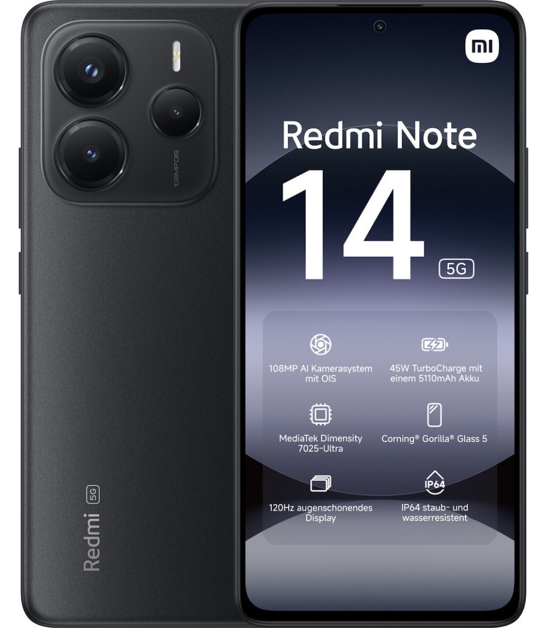 Xiaomi Redmi Note 14 NFC 5G Dual SIM (6/128GB) Midnight Black
