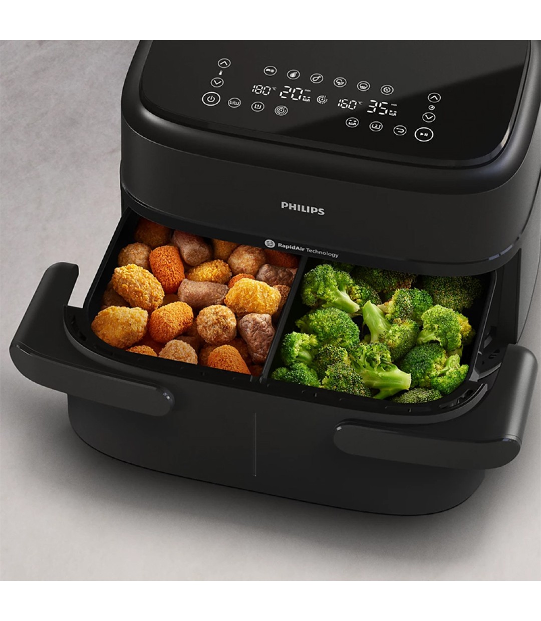 Philips Air Fryer με Διπλό Αποσπώμενο Κάδο 7.1lt Μαύρο NA154/00