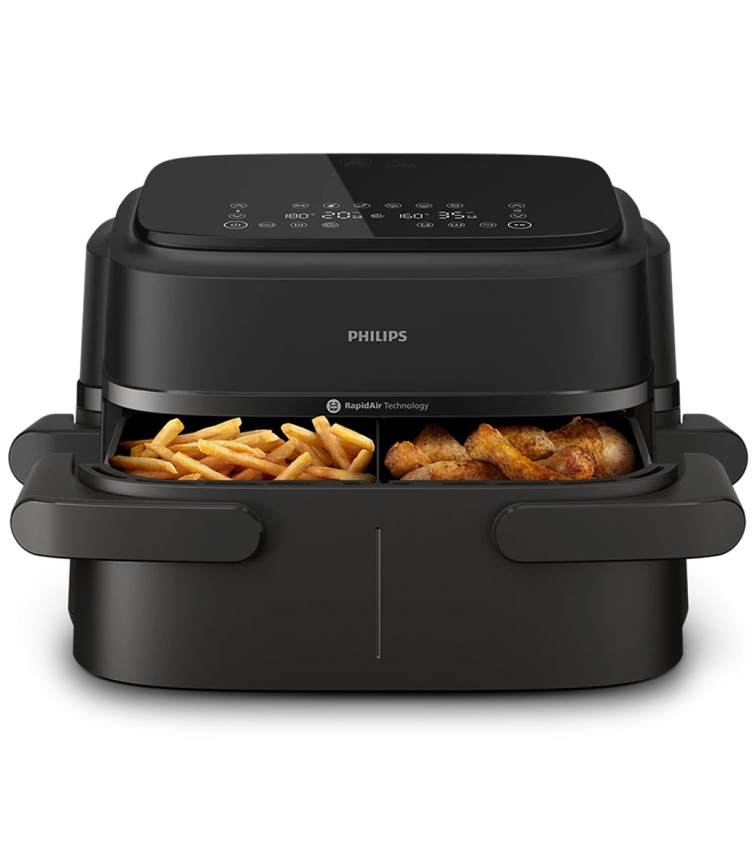 Philips Air Fryer με Διπλό Αποσπώμενο Κάδο 7.1lt Μαύρο NA154/00