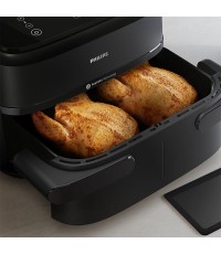 Philips Air Fryer με Διπλό Αποσπώμενο Κάδο 7.1lt Μαύρο NA154/00