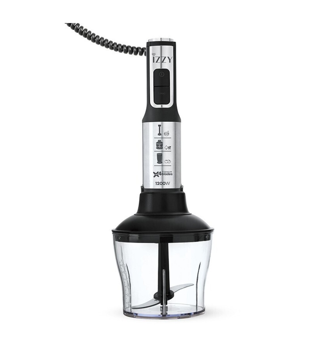 Izzy CHOP IZ-1701 224140  Ραβδομπλέντερ με Ανοξείδωτη Ράβδο 1200W Ασημί