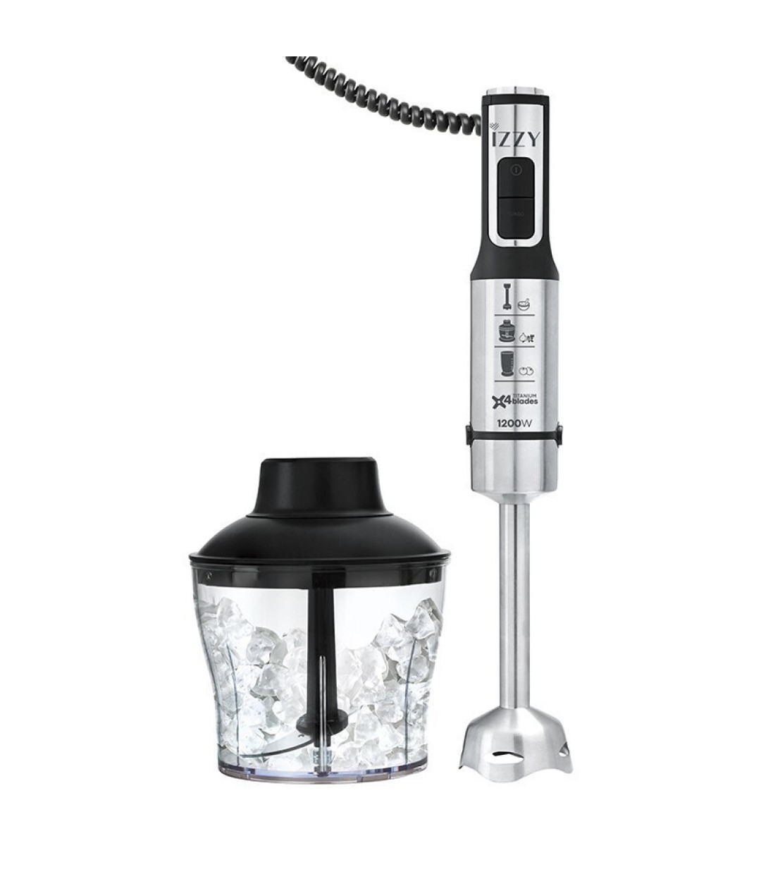 Izzy CHOP IZ-1701 224140  Ραβδομπλέντερ με Ανοξείδωτη Ράβδο 1200W Ασημί