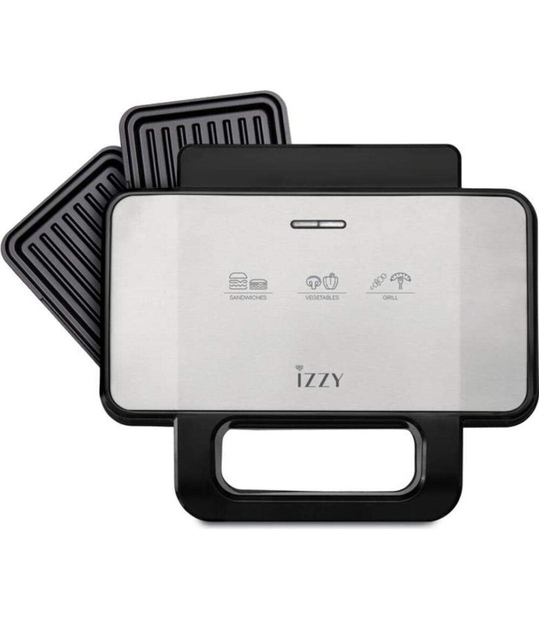 Izzy IZ-2036 Τοστιέρα Γκριλιέρα με Αποσπώμενες Πλάκες 1000W Inox