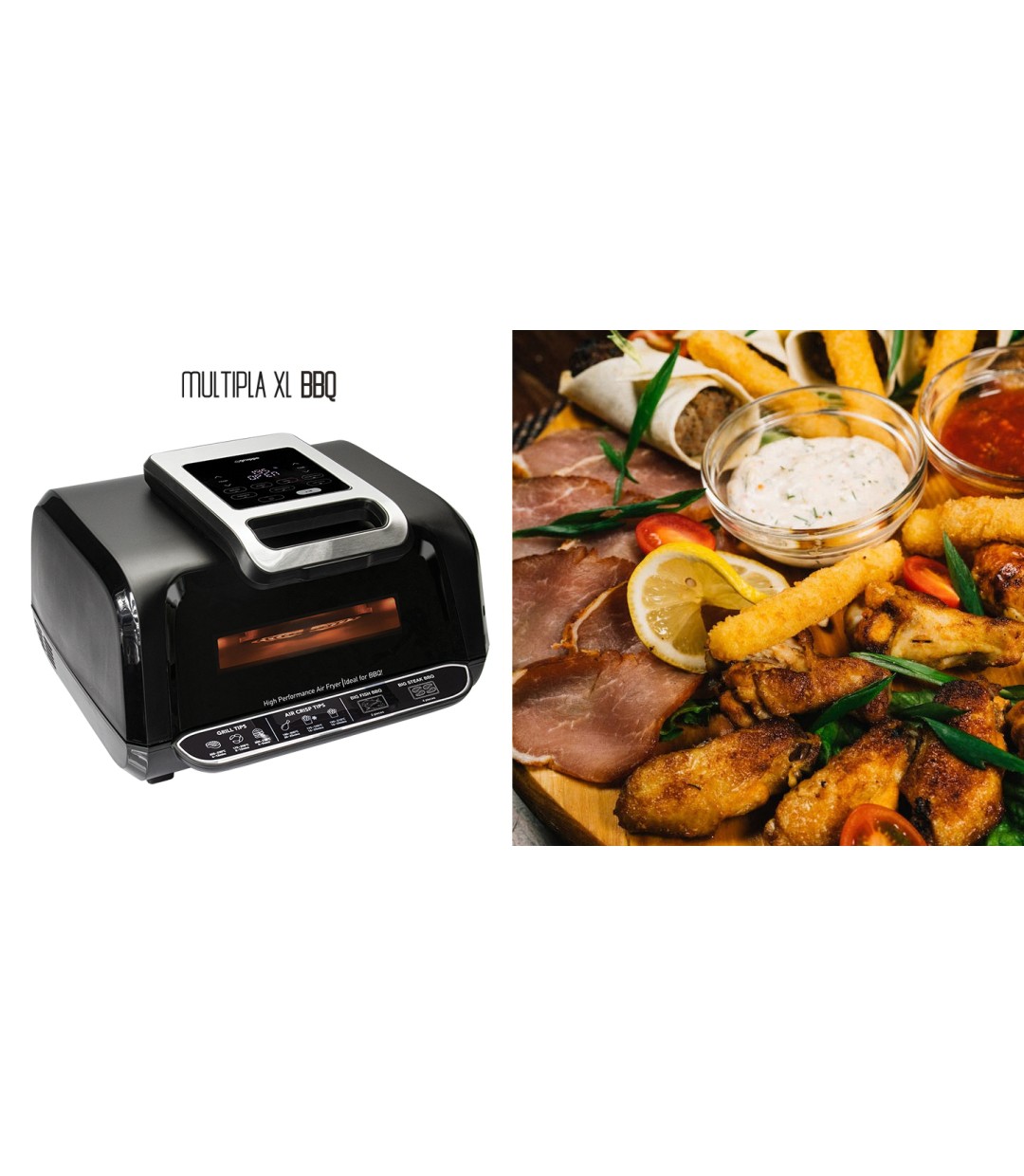 Gruppe Multipla Air Fryer 8lt Μαύρο S-204 