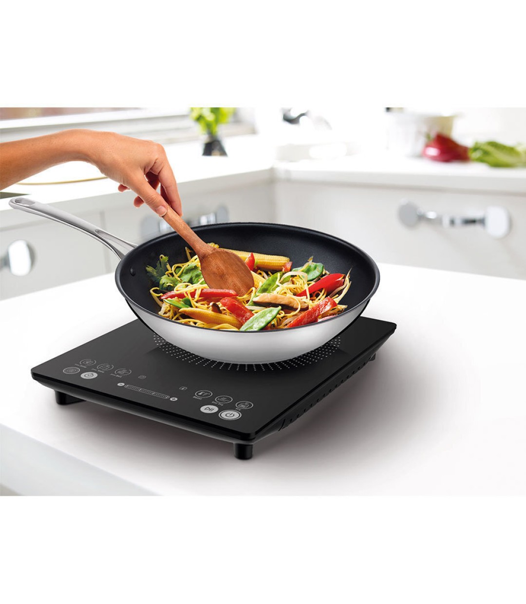 Tefal IH210801 Επιτραπέζια Εστία Επαγωγική Μονή Μαύρη