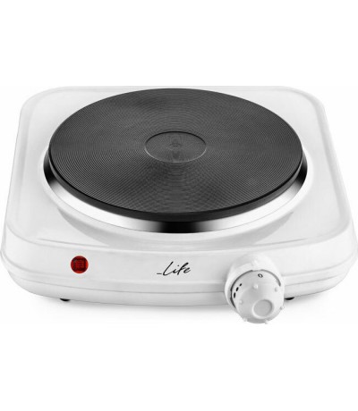 Life Perfect Cook Επιτραπέζια Εστία Εμαγιέ Μονή Λευκή 221-0184