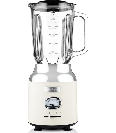 Westinghouse Μπλέντερ για Smoothies με Γυάλινη Κανάτα 1.5lt 600W Λευκό WKBE221WH