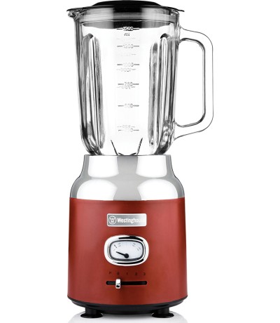 Westinghouse Μπλέντερ για Smoothies με Γυάλινη Κανάτα 1.5lt 600W Κόκκινο WKBE221RD
