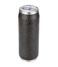 Estia Travel Cup Save the Aegean Ποτήρι Θερμός Ανοξείδωτο 500ml Noir echo με Καλαμάκι 01-22631