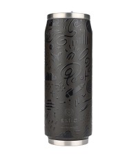 Estia Travel Cup Save the Aegean Ποτήρι Θερμός Ανοξείδωτο 500ml Noir echo με Καλαμάκι 01-22631