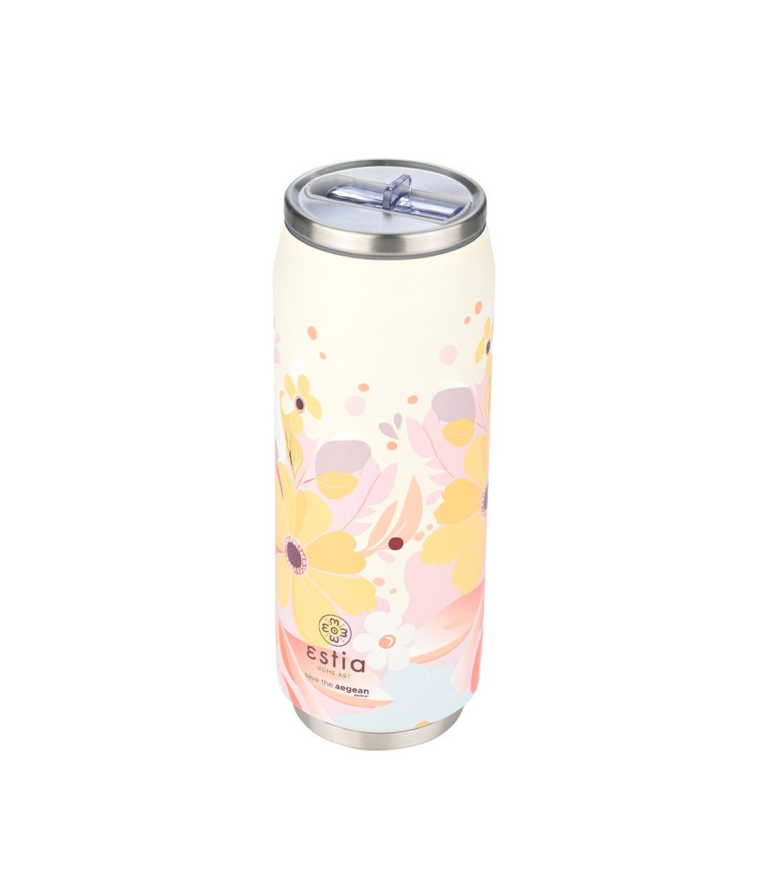 Estia Travel Cup Θερμός Ανοξείδωτο / Πλαστικό BPA Free 500ml Spring sonata 01-22860