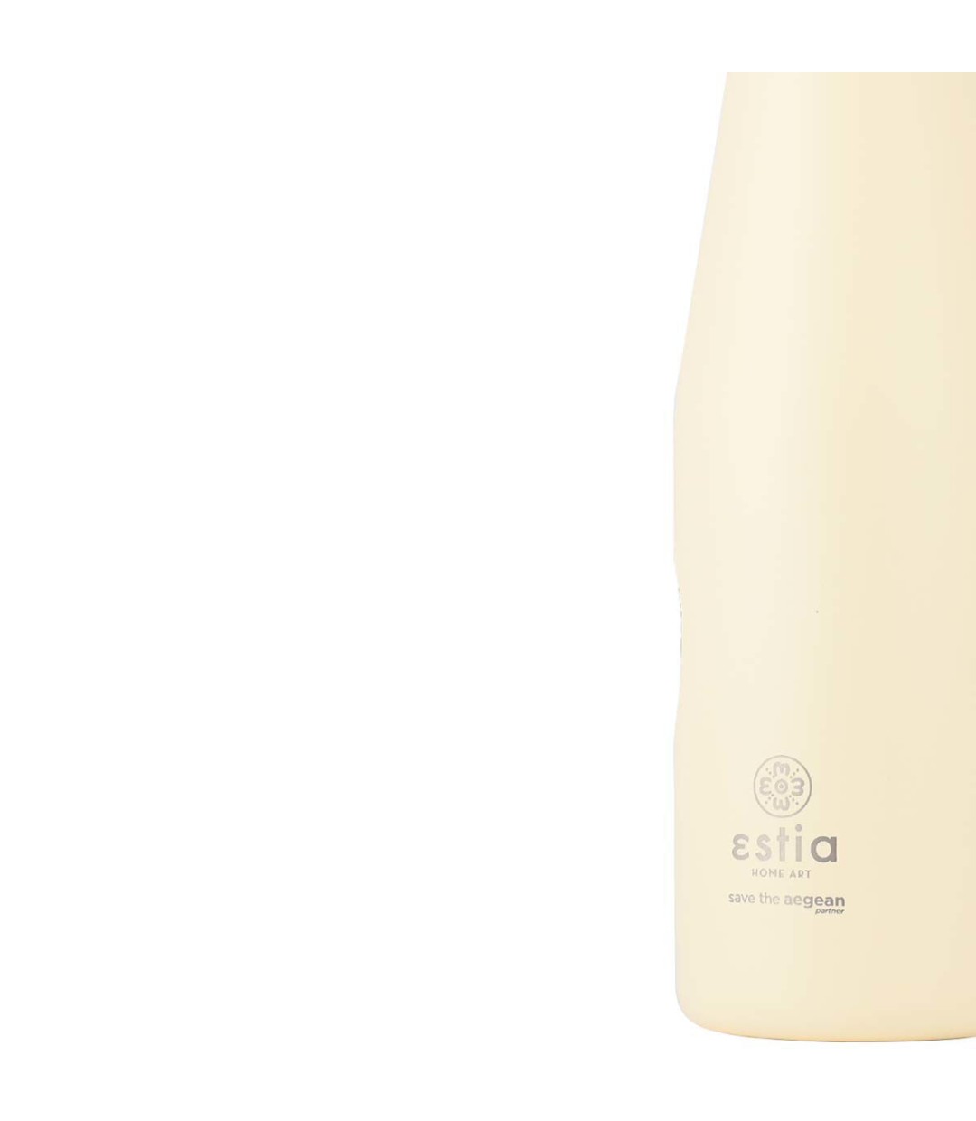 Estia Travel Flask Save the Aegean Ανακυκλώσιμο Μπουκάλι Θερμός Ανοξείδωτο BPA Free 500ml Lily white 01-23430