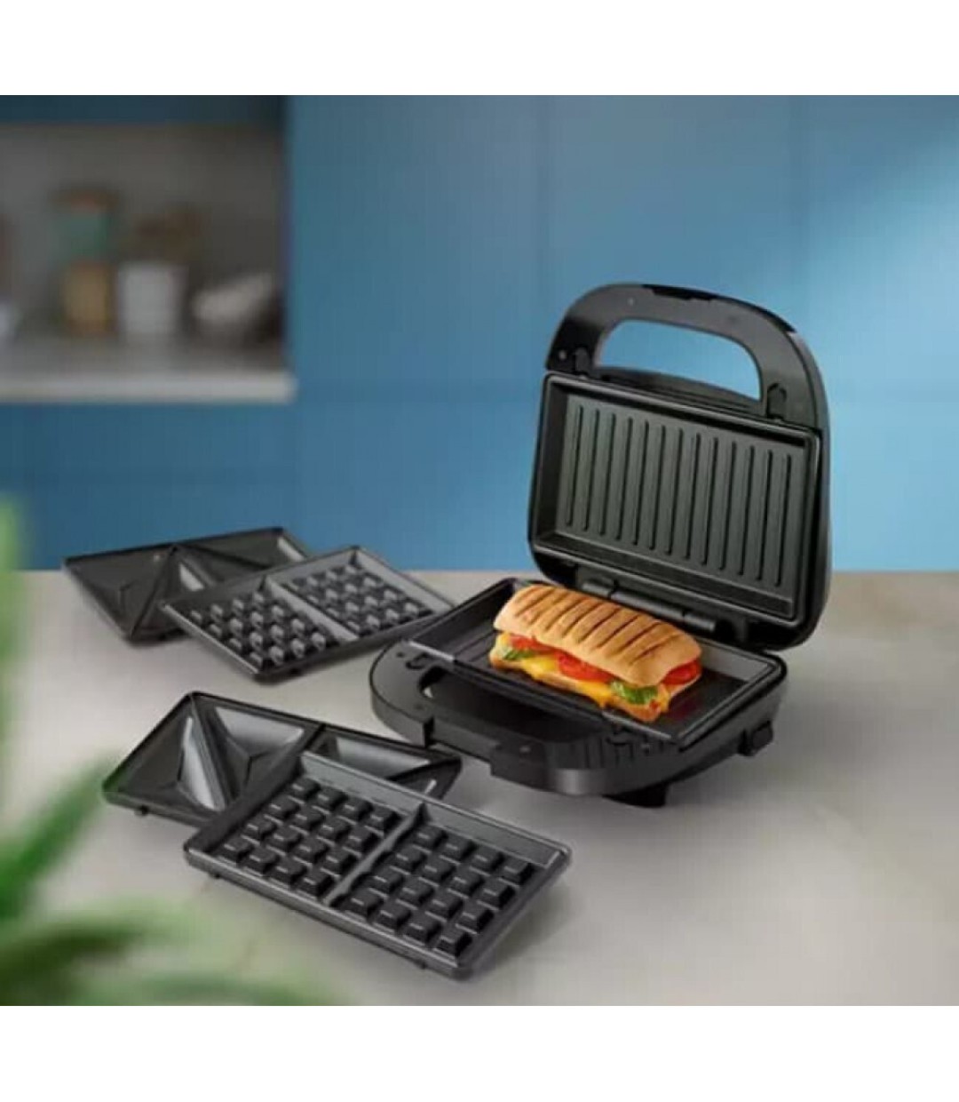 Philips HD2350/80 Τοστιέρα με Αποσπώμενες Πλάκες για 2 Τοστ 750W Μαύρη