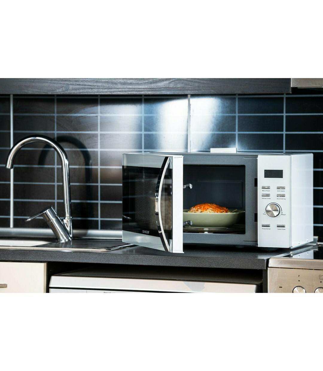 Singer SMWO-23SI-WGDG Φούρνος Μικροκυμάτων με Grill 23lt Inox