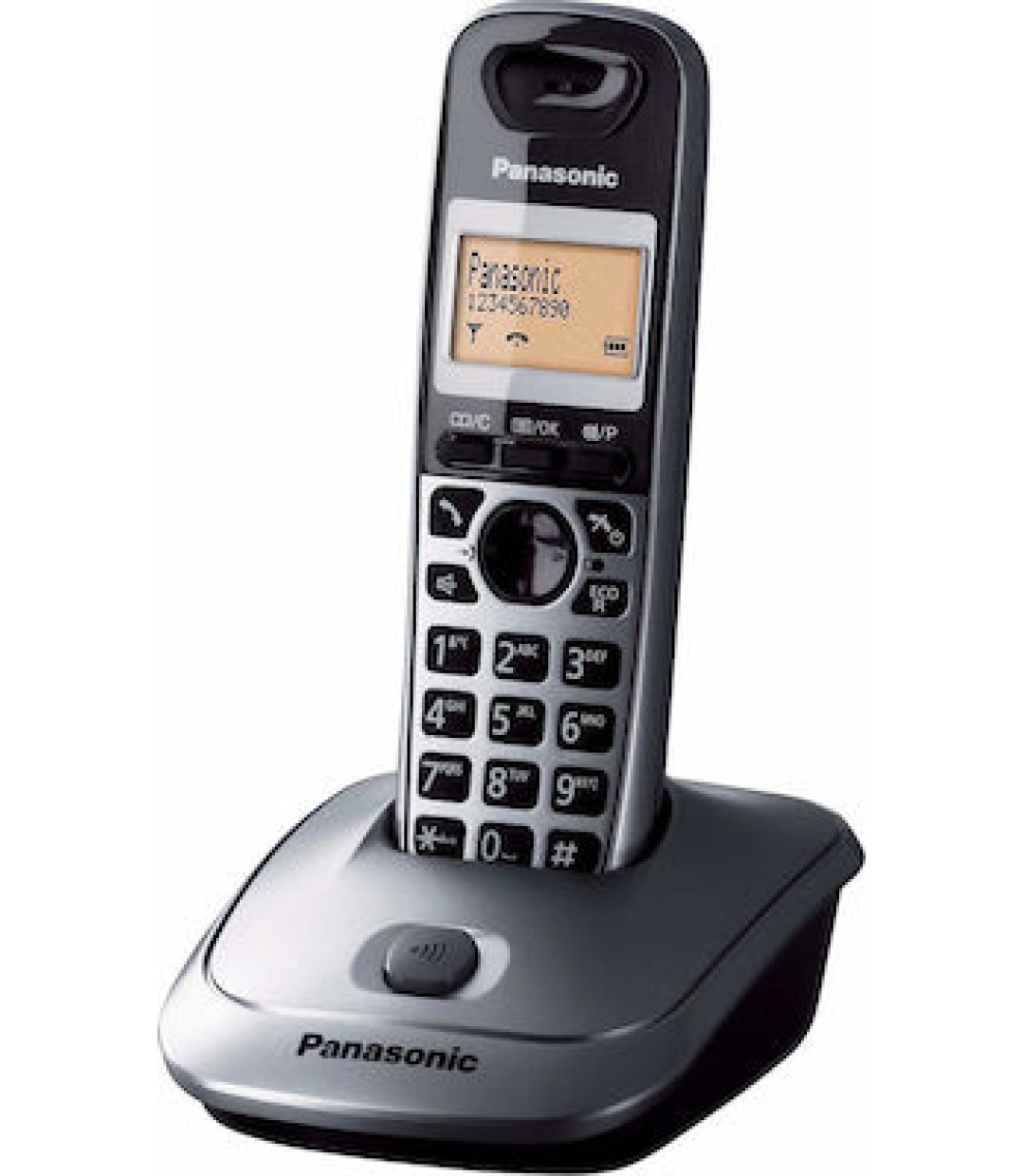 Panasonic KX-TG2511 Ασύρματο Τηλέφωνο  Metallic Gray 