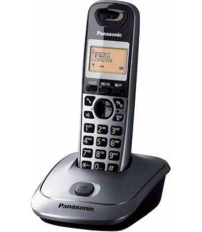 Panasonic KX-TG2511 Ασύρματο Τηλέφωνο  Metallic Gray 