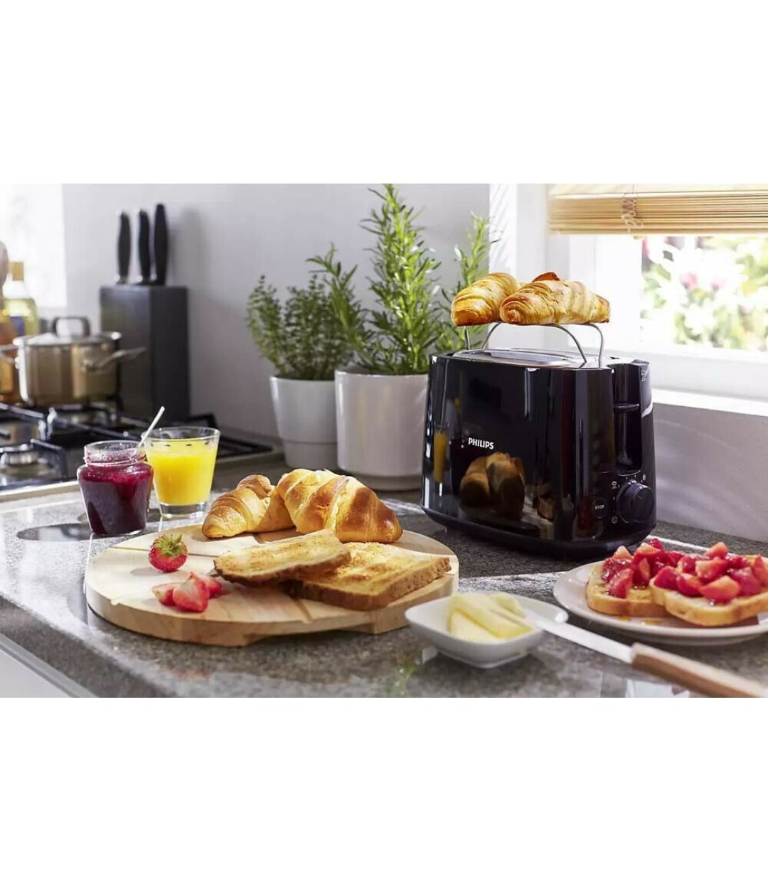 Philips HD2581/90 Φρυγανιέρα 2 Θέσεων 900W Μαύρη Philips HD2581/90 Φρυγανιέρα 2 Θέσεων 900W Μαύρη