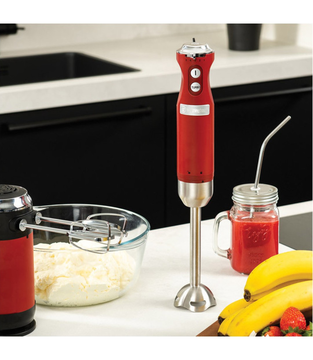 Westinghouse Ραβδομπλέντερ με Ανοξείδωτη Ράβδο 600W Κόκκινο