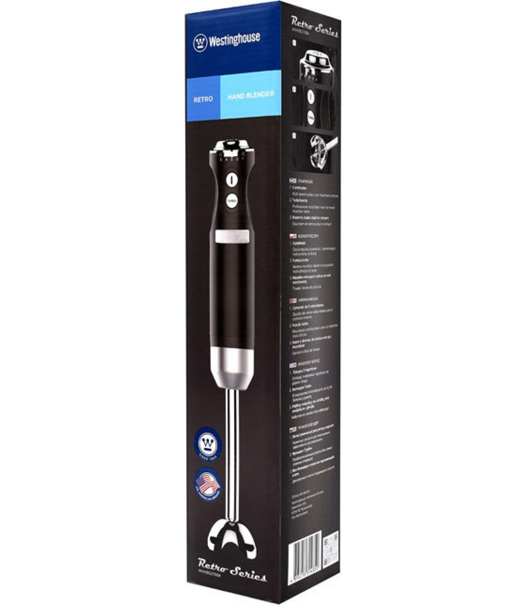 Westinghouse Ραβδομπλέντερ με Ανοξείδωτη Ράβδο 600W Μαύρο