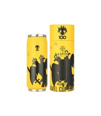 Estia Travel Cup Save the Aegean Ανακυκλώσιμο Ποτήρι Θερμός Ανοξείδωτο / Πλαστικό BPA Free 500ml Aek Bc Edition με Καλαμάκι